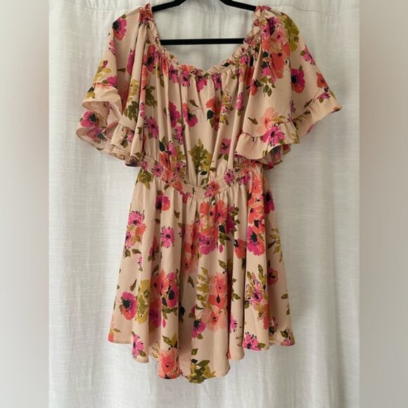 Romper aakaa off the shoulder floral romper - Picture 2 of 5